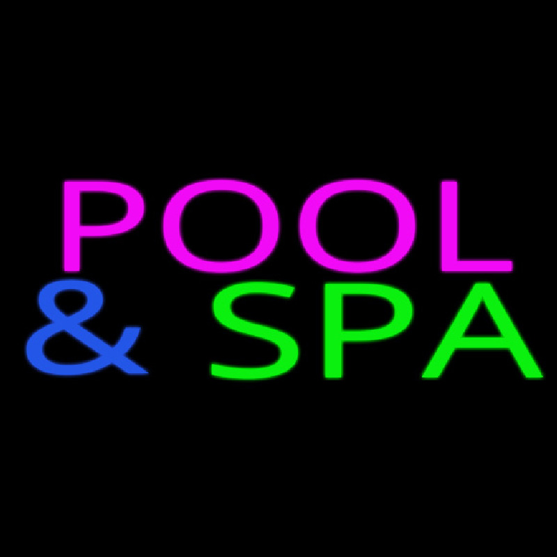 Pink Pool And Spa Neon Skilt