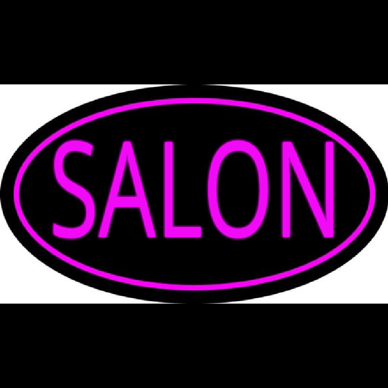 Pink Salon Oval Neon Skilt