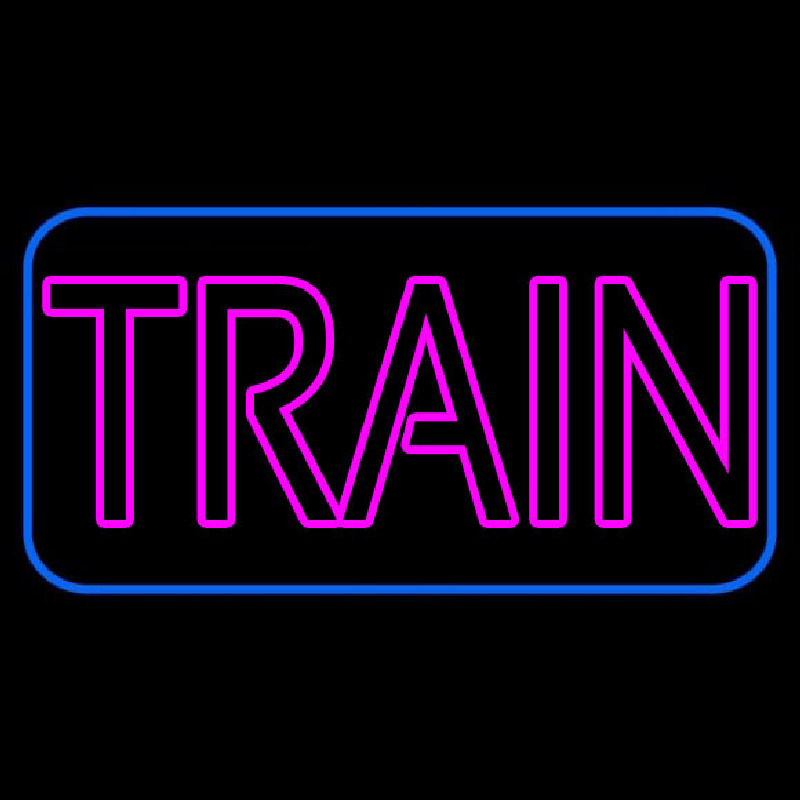 Pink Train Neon Skilt