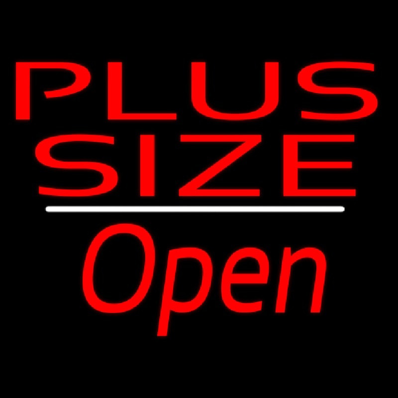 Plus Size Open White Line Neon Skilt