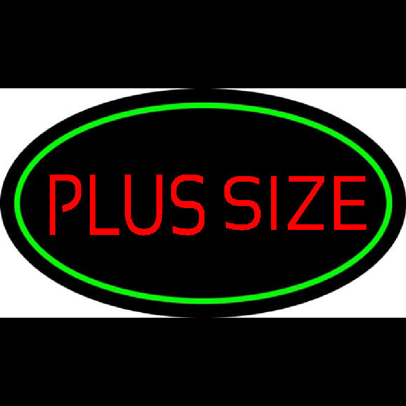 Plus Size Oval Green Neon Skilt