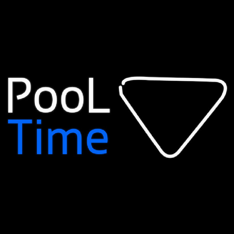 Pool Time With Billiard Neon Skilt