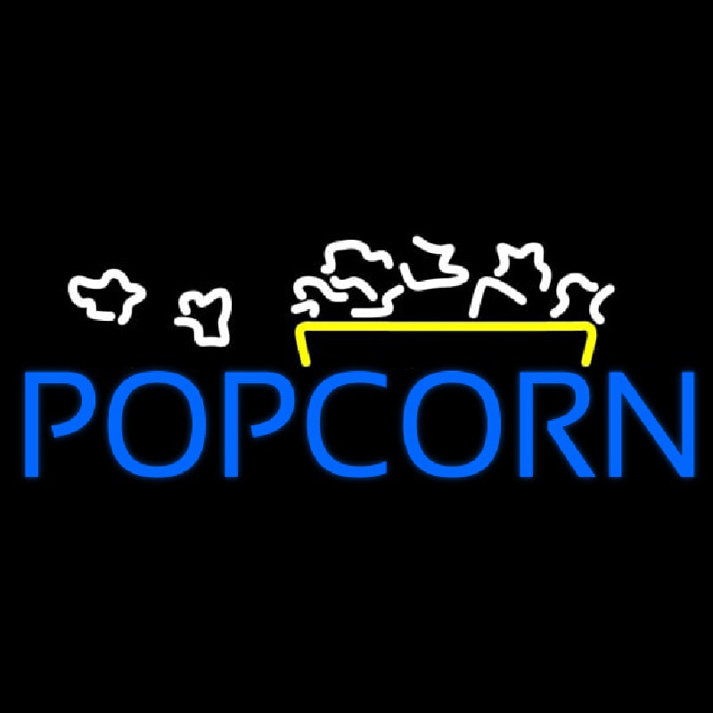 Popcorn Logo Neon Skilt