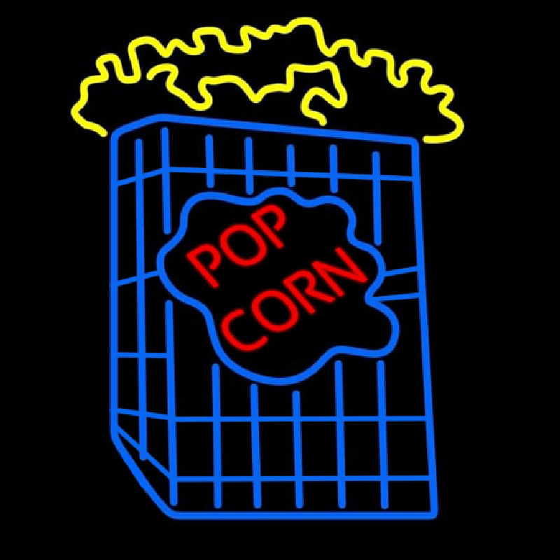 Popcorn With Logo Neon Skilt