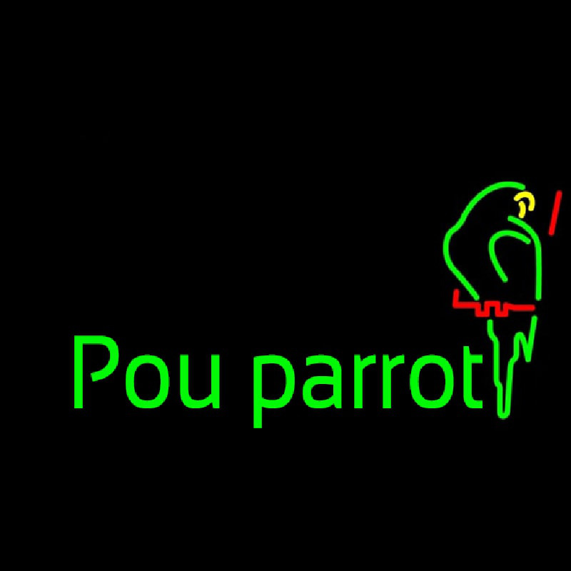 Pou Parrot Neon Skilt