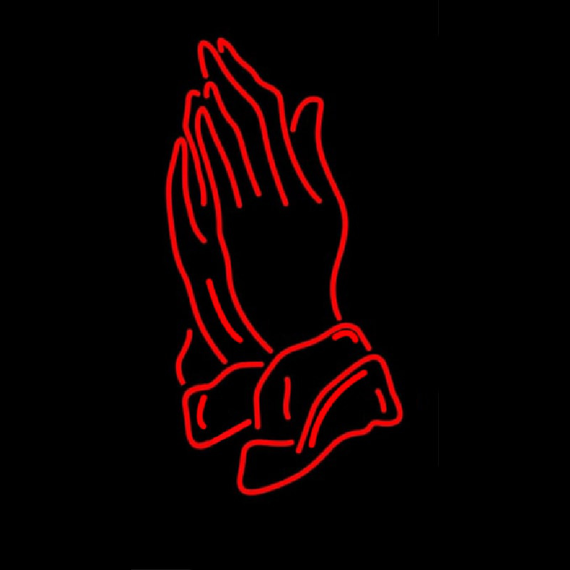 Praying Hands Neon Skilt