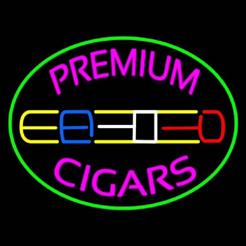 Premium Cigars Logo Neon Skilt