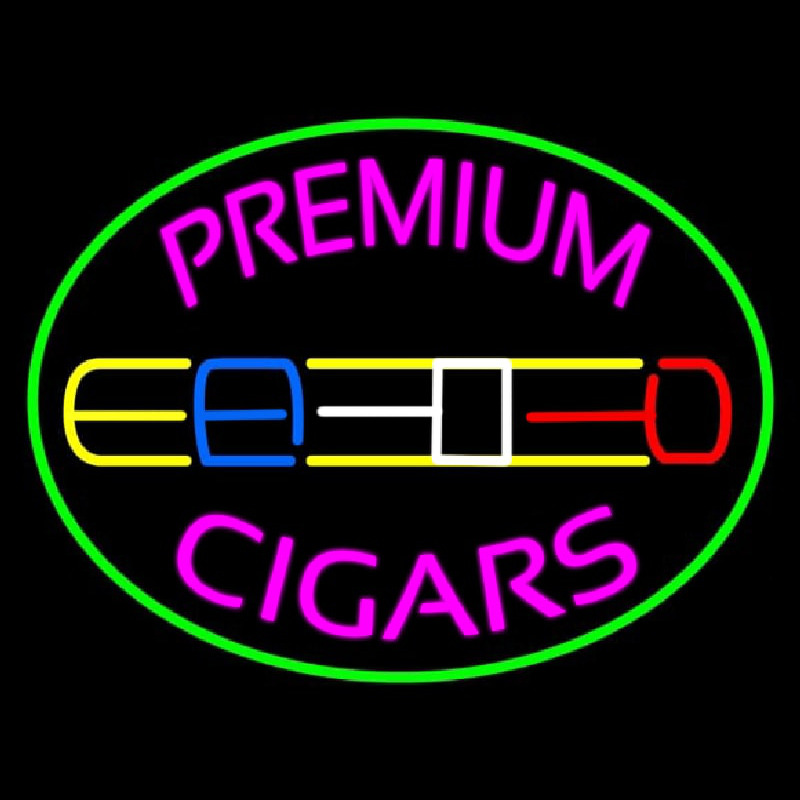 Premium Cigars Logo Neon Skilt