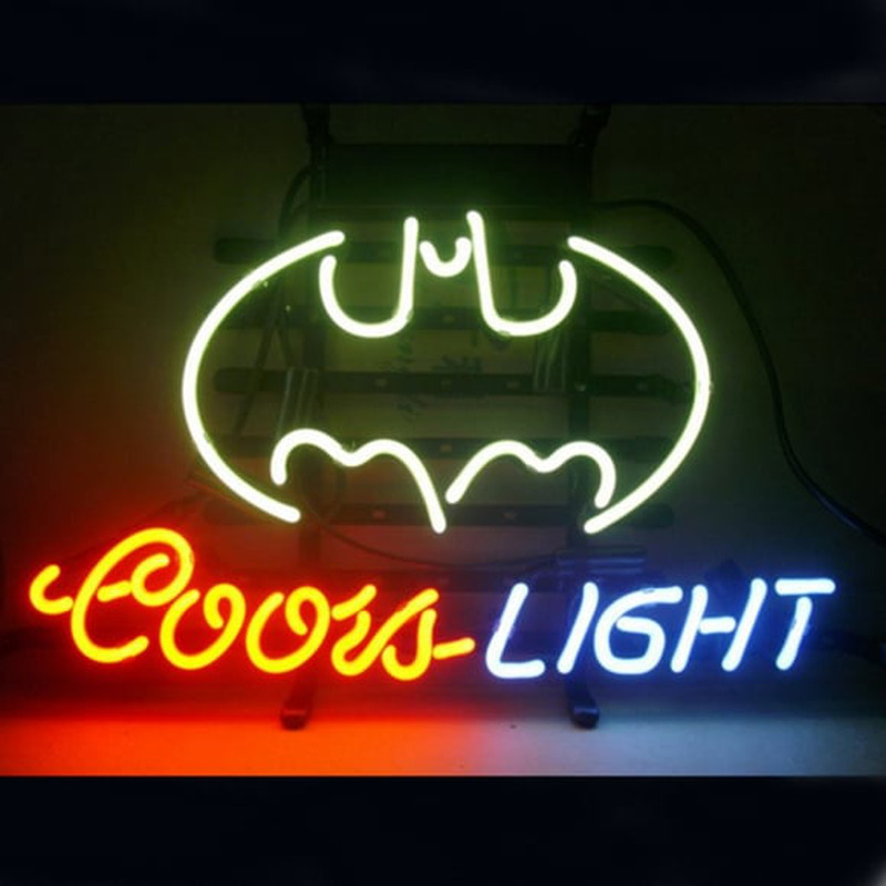Professional Coors Batman Beer Bar Opens Neon Skilt