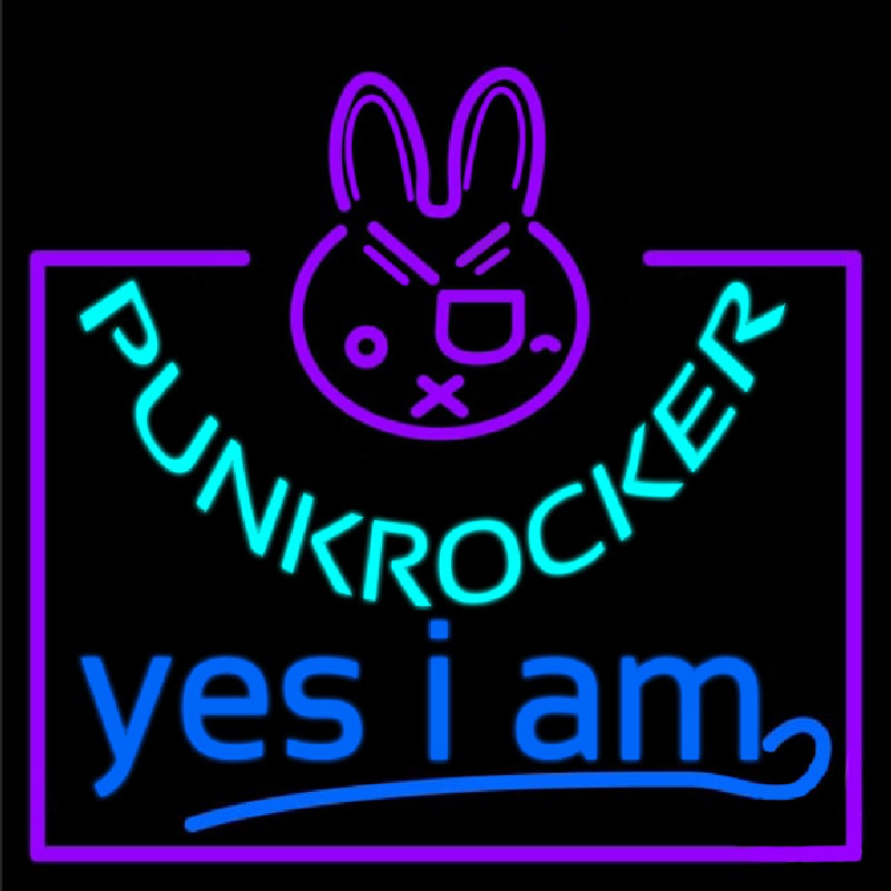 Punkrocker Yes I Am Neon Skilt
