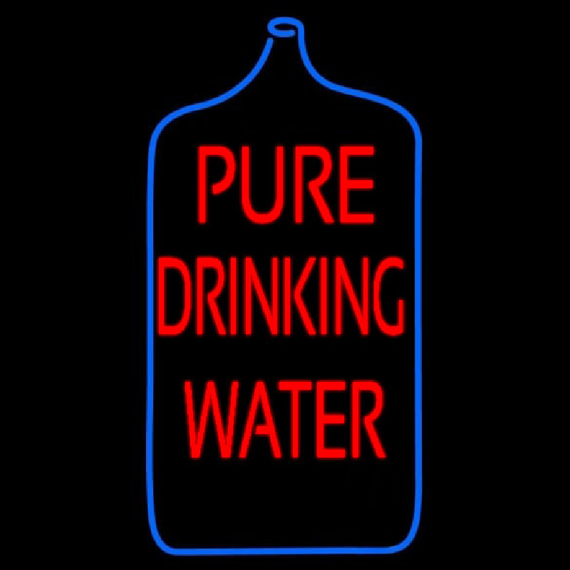 Pure Drinking Water Neon Skilt