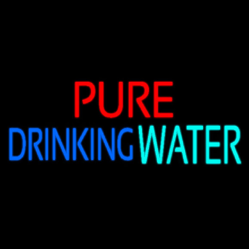Pure Drinking Water Neon Skilt