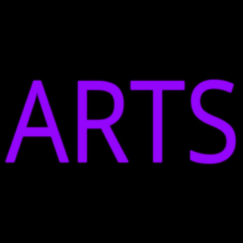Purple Arts Neon Skilt