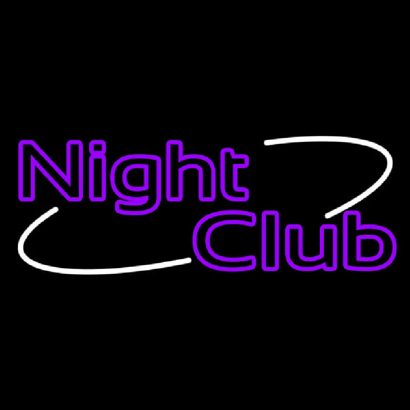 Purple Block Night Club Neon Skilt