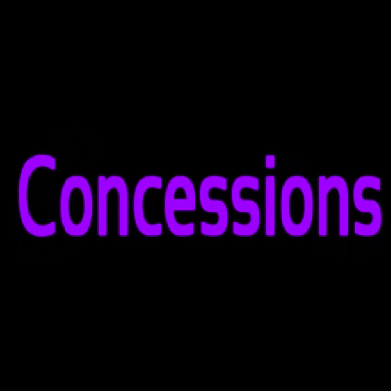 Purple Concessions Neon Skilt