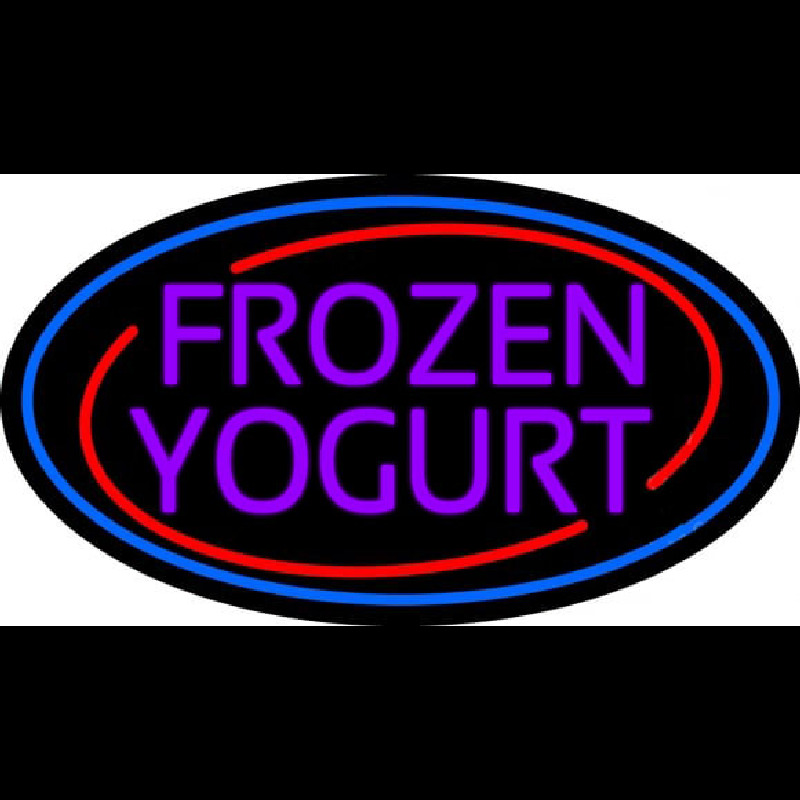 Purple Frozen Yogurt Neon Skilt