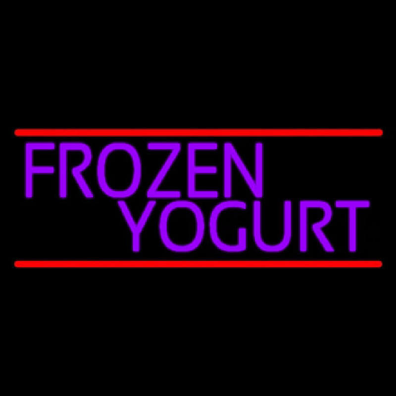 Purple Frozen Yogurt Neon Skilt