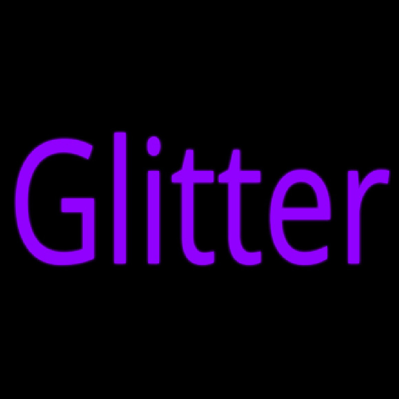 Purple Glitter Neon Skilt