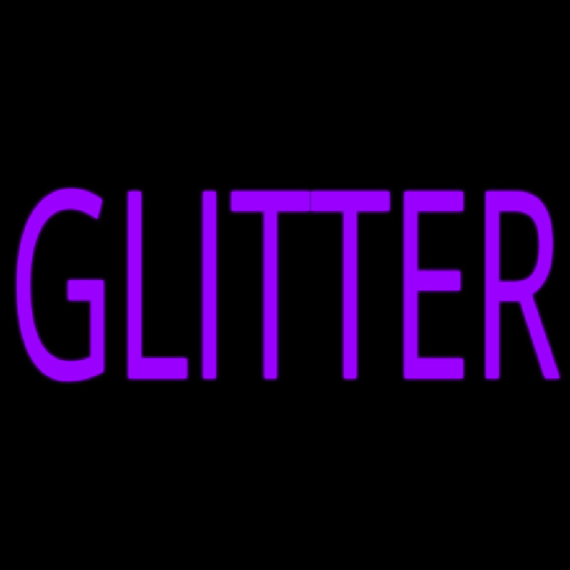 Purple Glitter Neon Skilt