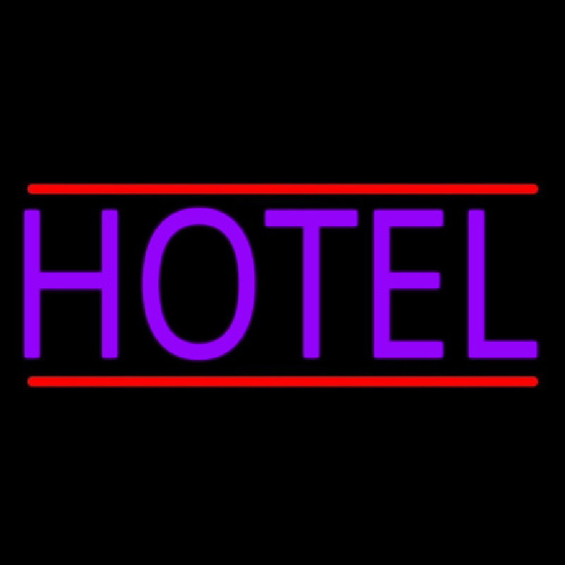 Purple Hotel Neon Skilt