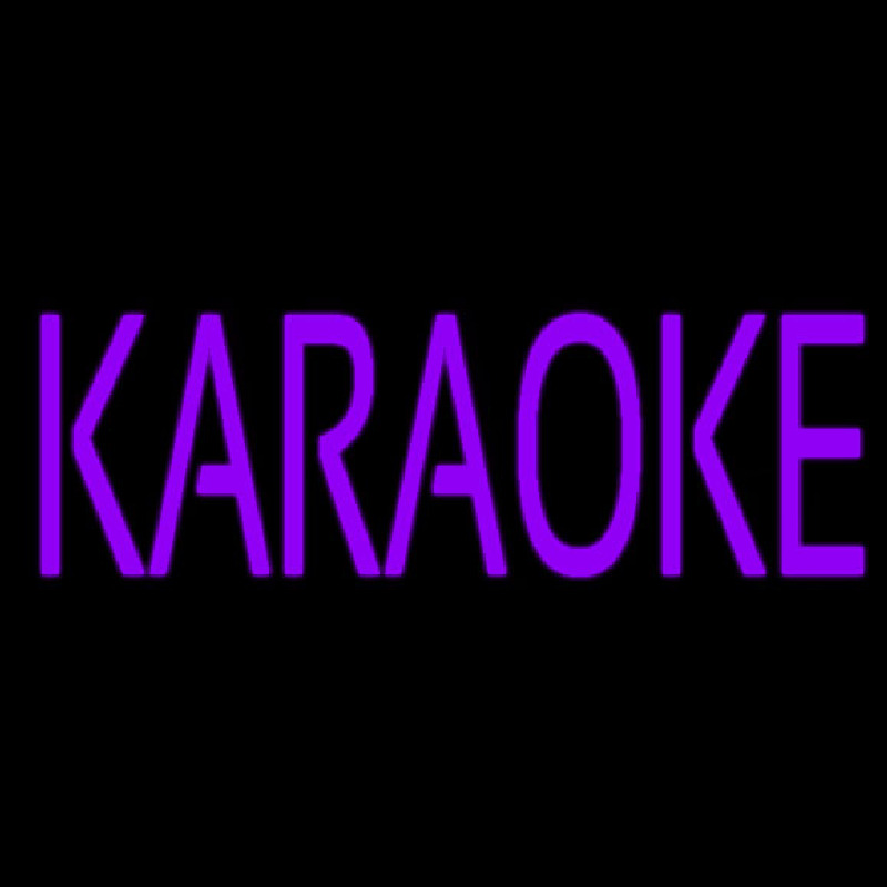 Purple Karaoke Block 1 Neon Skilt