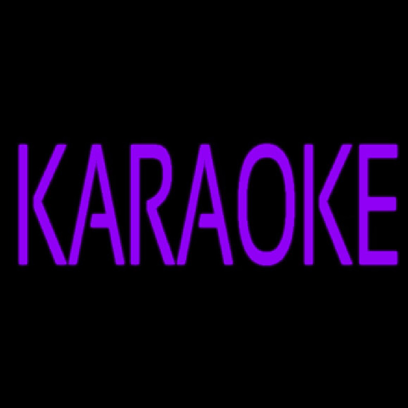 Purple Karaoke Block 1 Neon Skilt