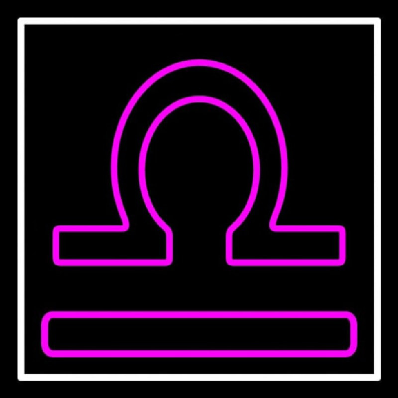 Purple Libra Neon Skilt