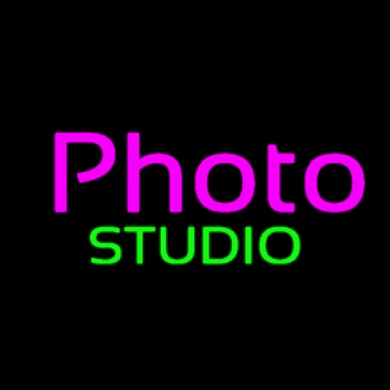 Purple Photo Green Studio Neon Skilt