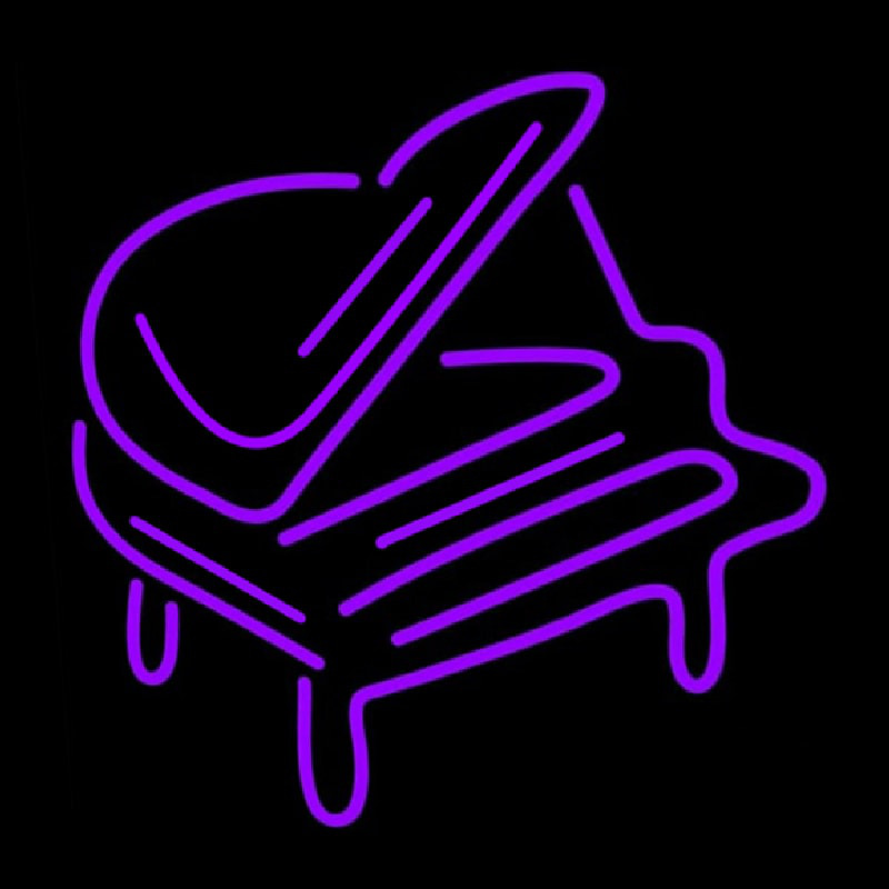 Purple Piano Neon Skilt