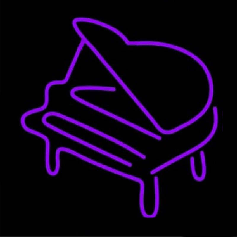 Purple Piano Neon Skilt