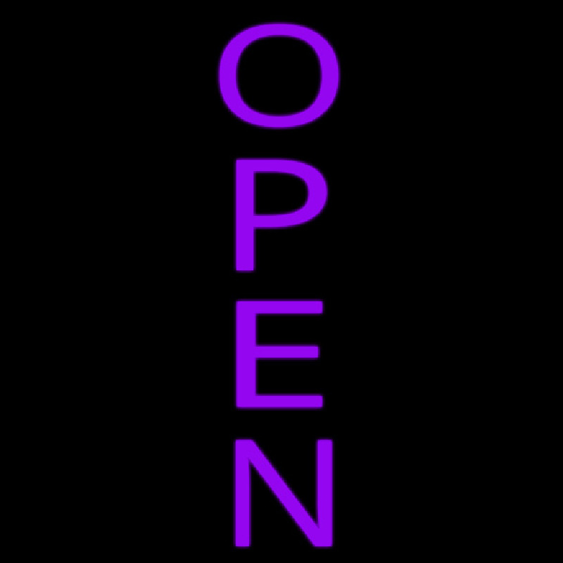 Purple Vertical Neon Skilt