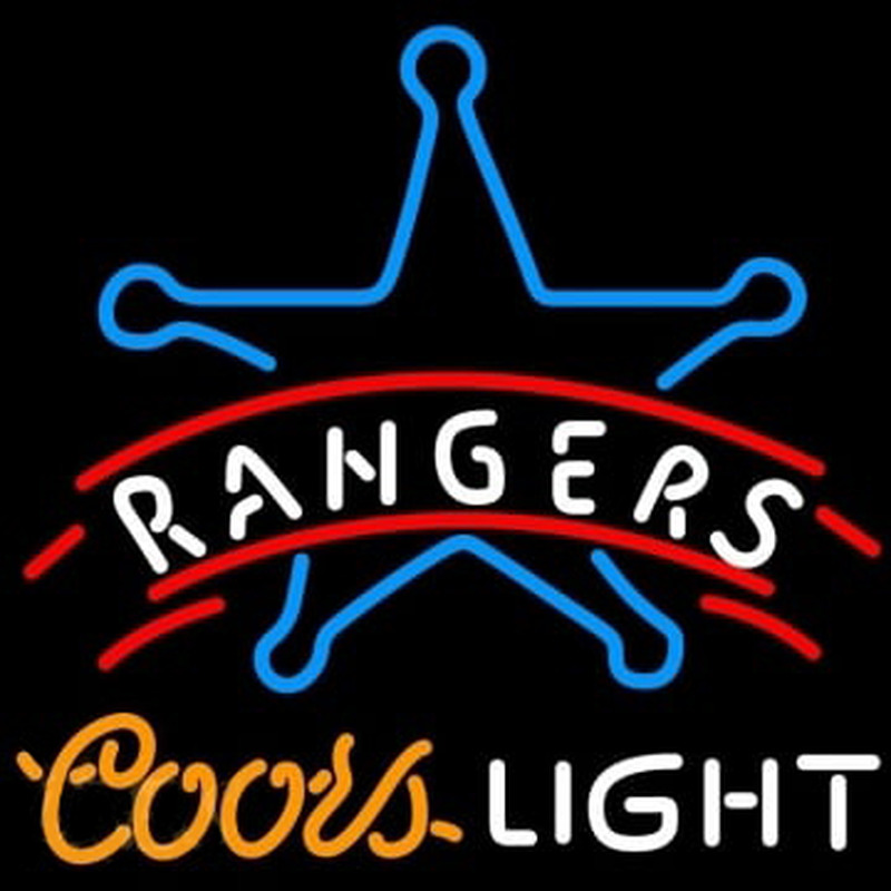 Rangers Coors Light Neon Skilt