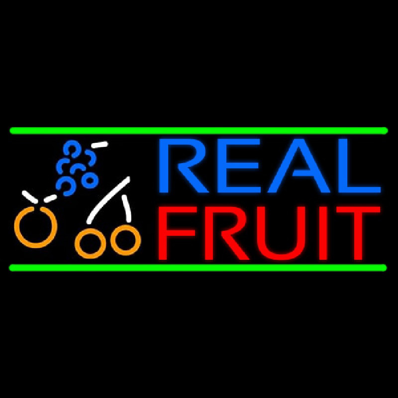 Real Fruit Smoothies Neon Skilt