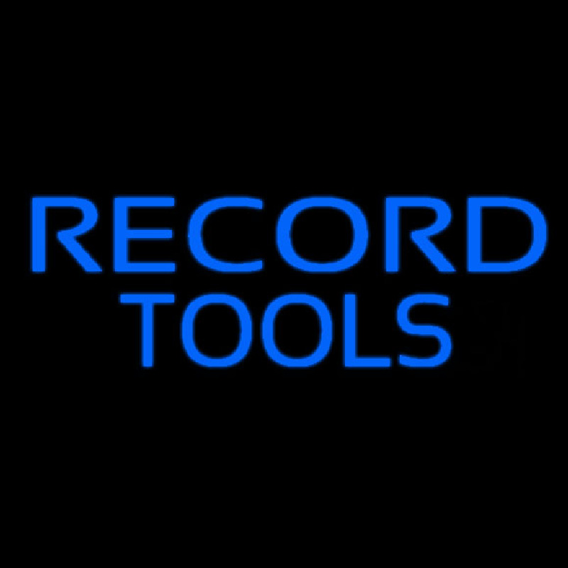 Record Tools Neon Skilt