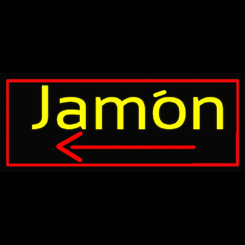 Red  Border Jamon Neon Skilt