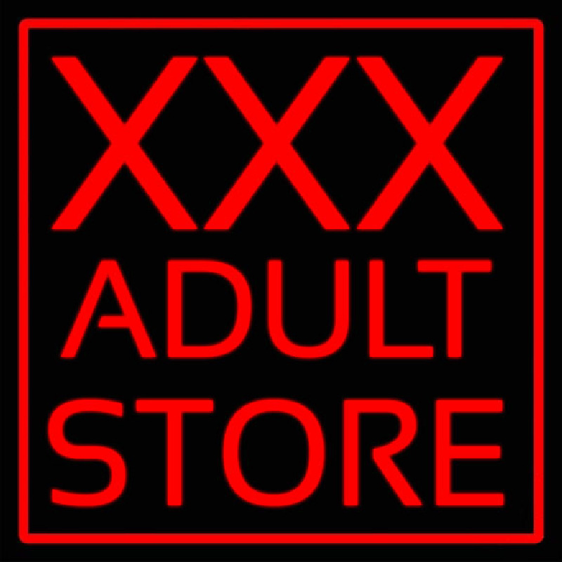 Red  Border X   Adult Store Neon Skilt