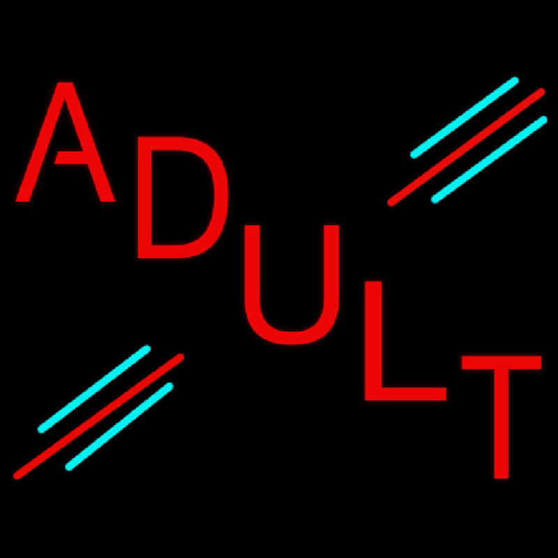 Red Adult Neon Skilt