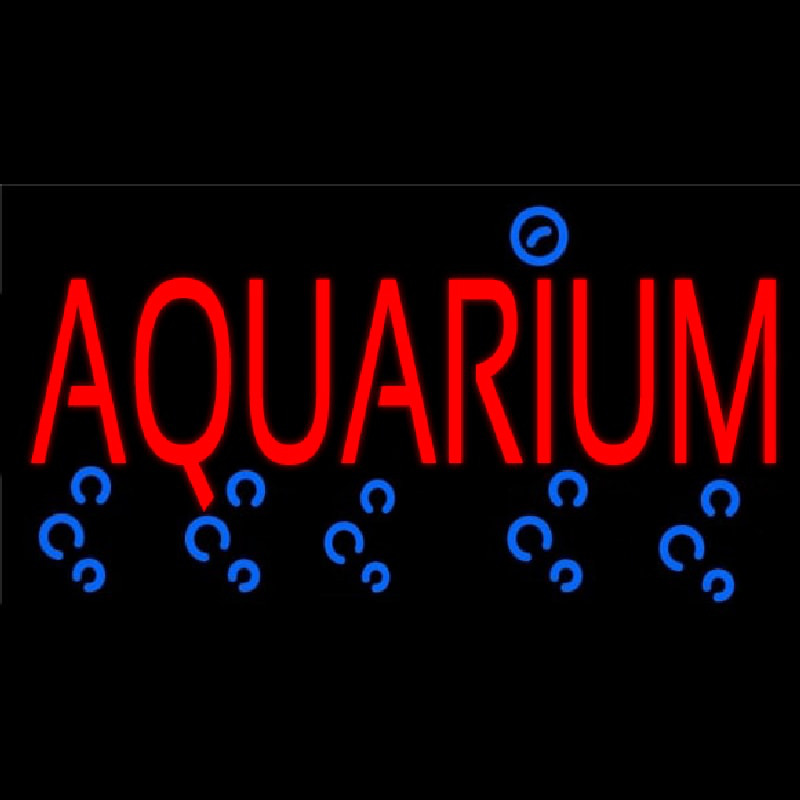Red Aquarium Neon Skilt