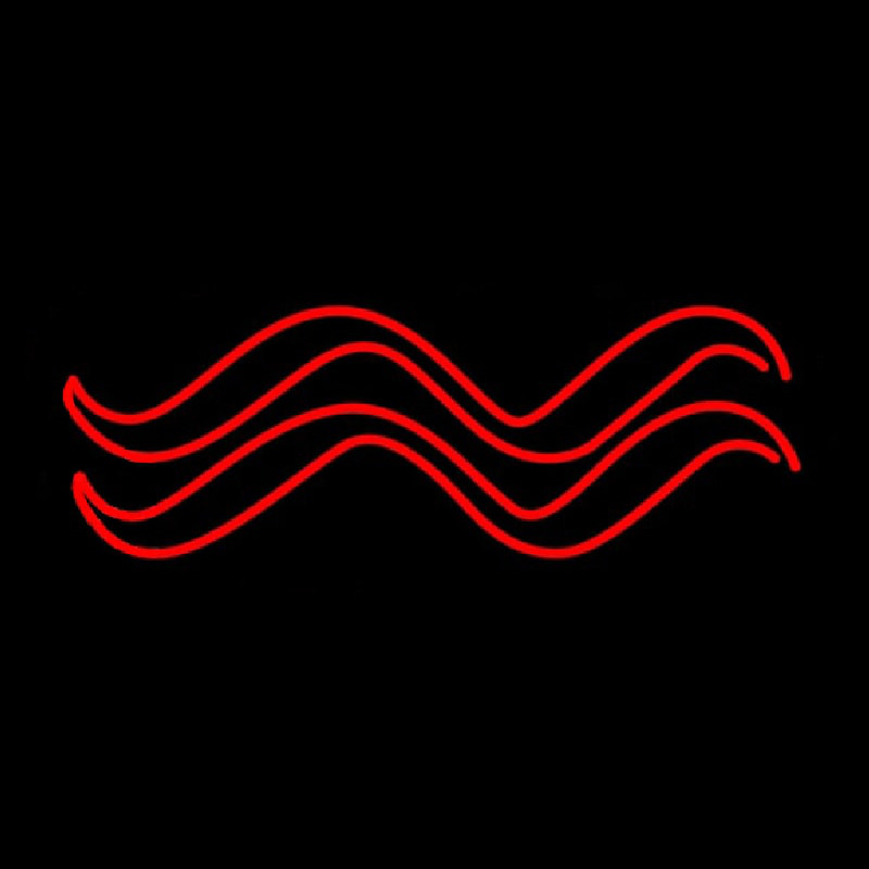 Red Aquarius Logo Neon Skilt