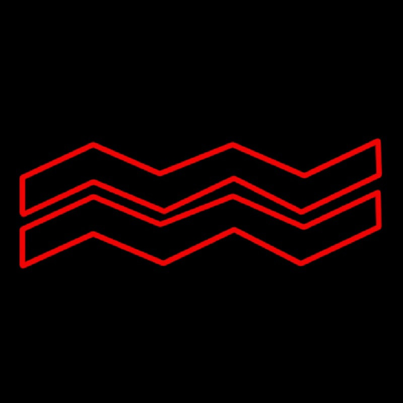 Red Aquarius Neon Skilt