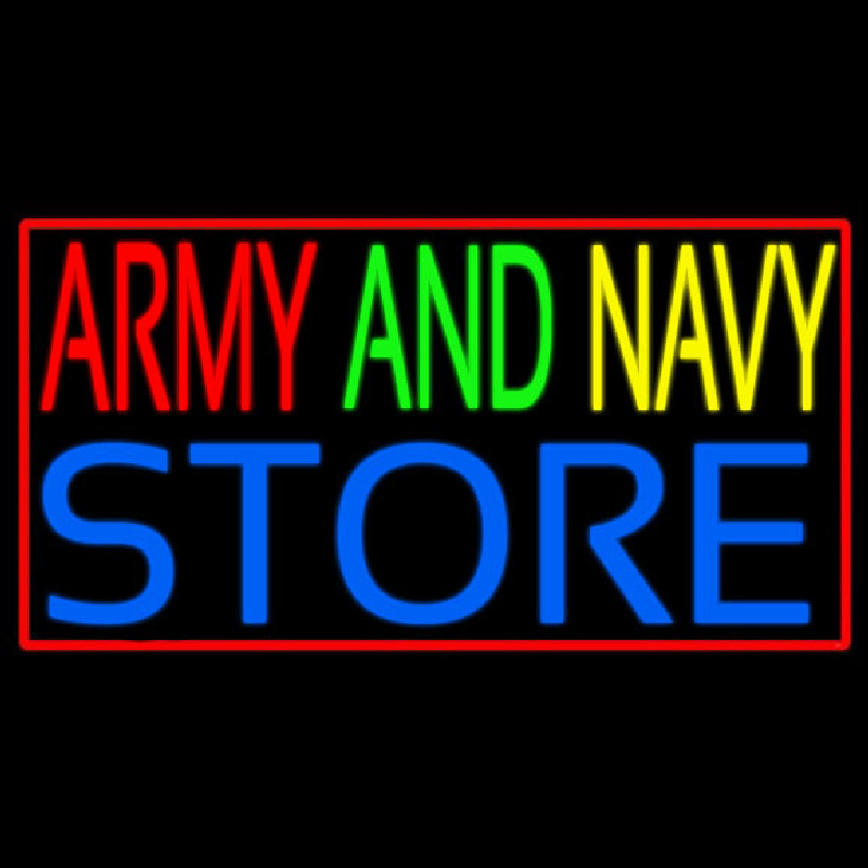 Red Army And Navy Store Neon Skilt