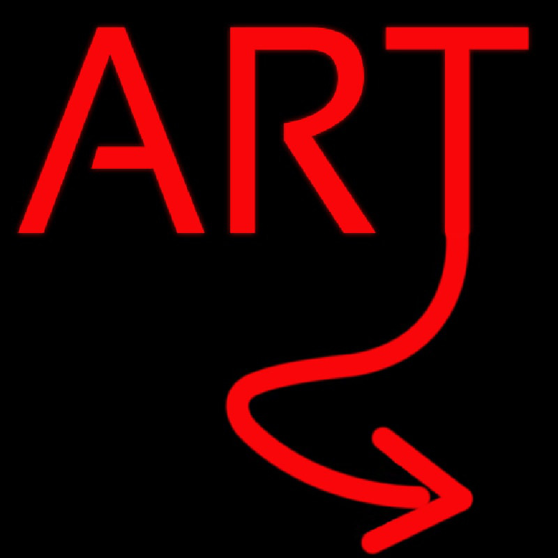 Red Art Neon Skilt