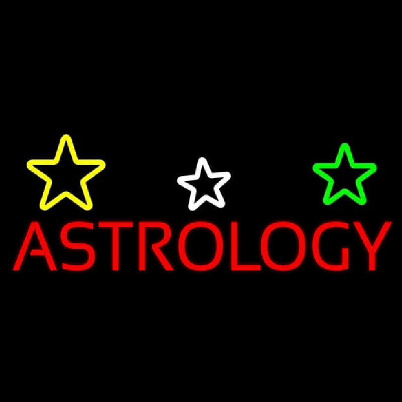 Red Astrology Neon Skilt