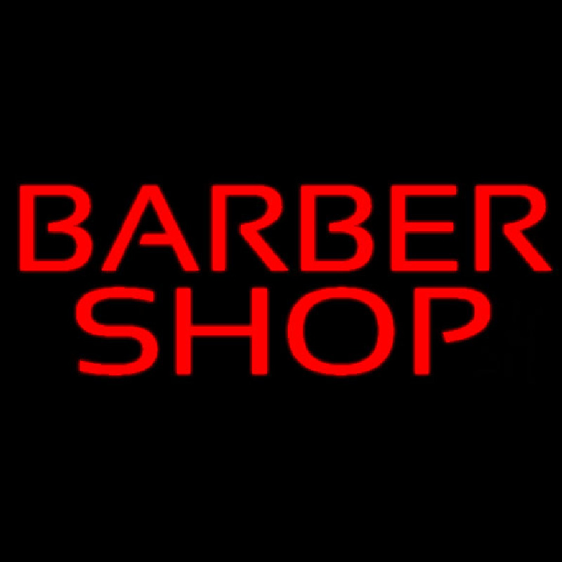 Red Barber Shop Neon Skilt