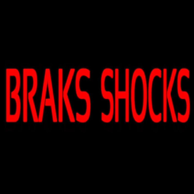 Red Brakes Shocks Neon Skilt