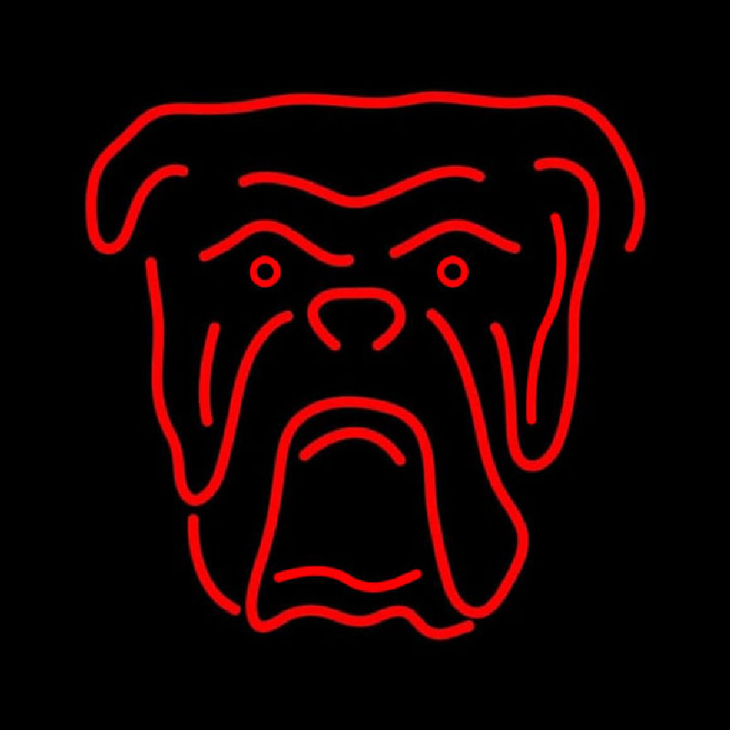 Red Bull Dog Logo Neon Skilt