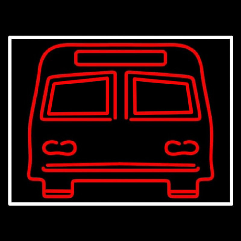 Red Bus Neon Skilt