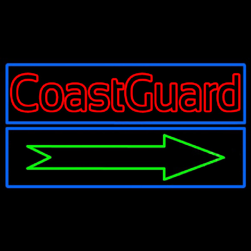 Red Coast Guard Neon Skilt