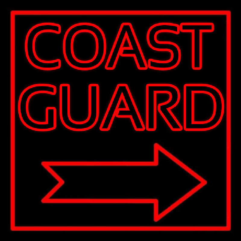 Red Coast Guard Neon Skilt