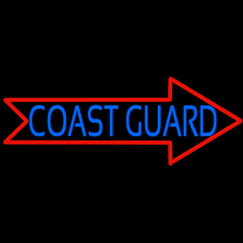 Red Coast Guard Neon Skilt